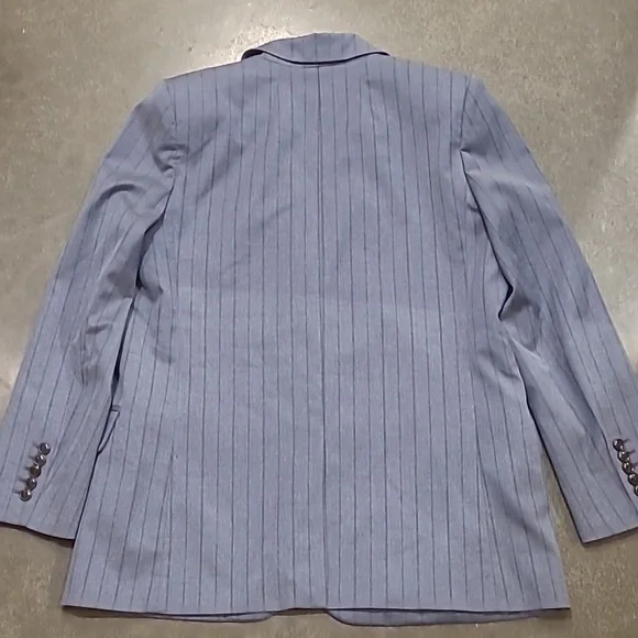 MADEWELL YARN DYED PINSTRIPE BLUE BLAZER - Picture 12 of 12